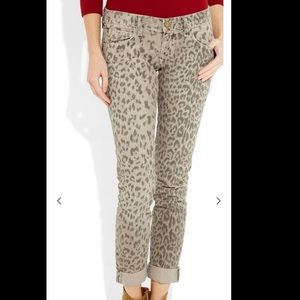 Current/Elliot Leopard Corduroys, Size 28
